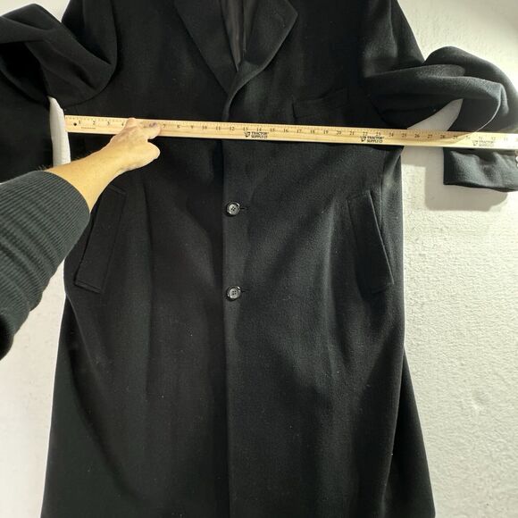 Ralph Lauren Black Cashmere Wool Blend Parka Coat Size Men's 44 S - Picture 5 of 10